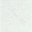 A faint outline of a crossed wrench and screwdriver icon on a light, textured background, symbolizing tools or settings.