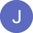 A solid blue circle with a white, uppercase letter J centered inside.
