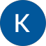 A blue circle with a white, uppercase letter K centered inside.